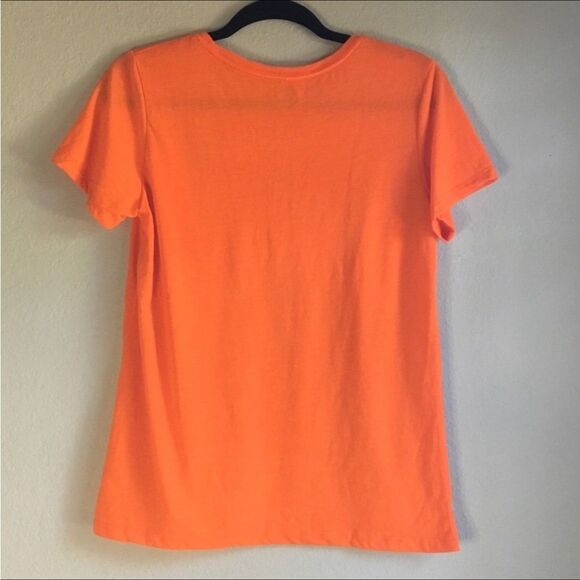 Orange Halloween tee with black cat on a moon witchcore witchy - Picture 2 of 4